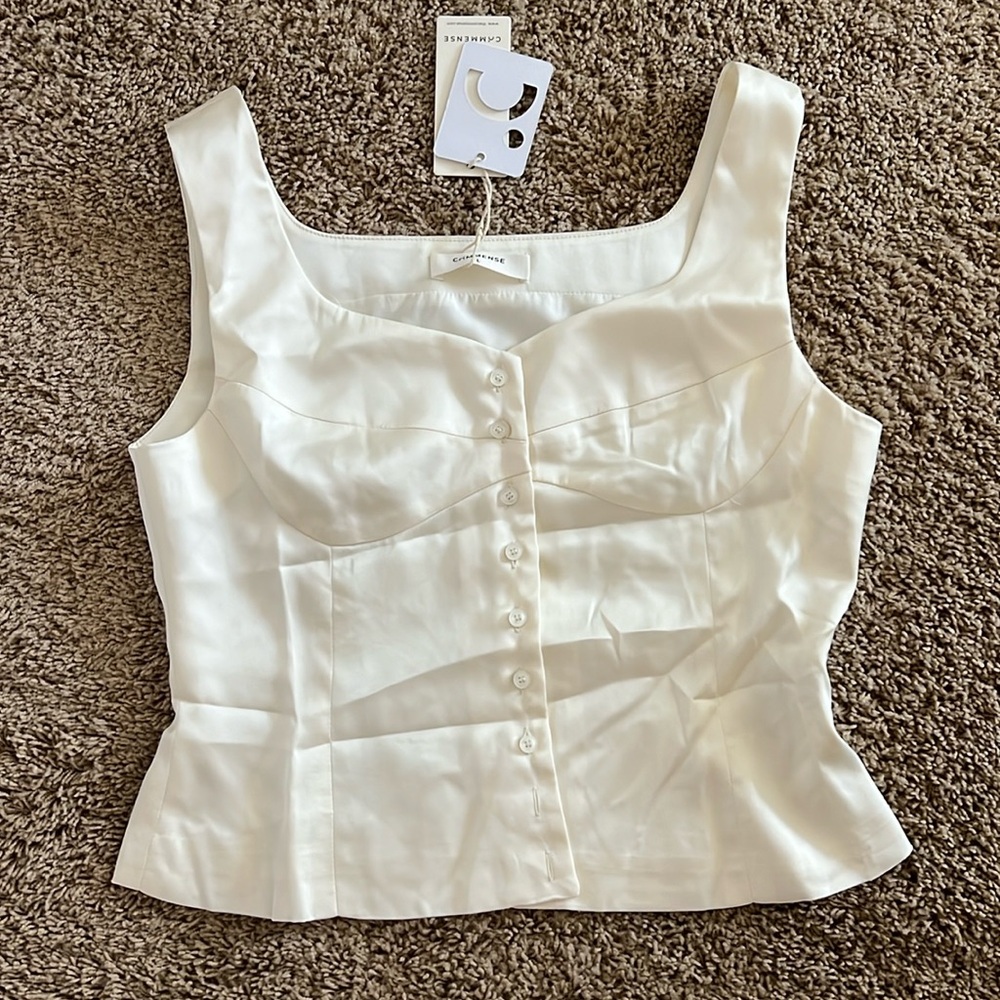 Casual Button-Front Tank Top
